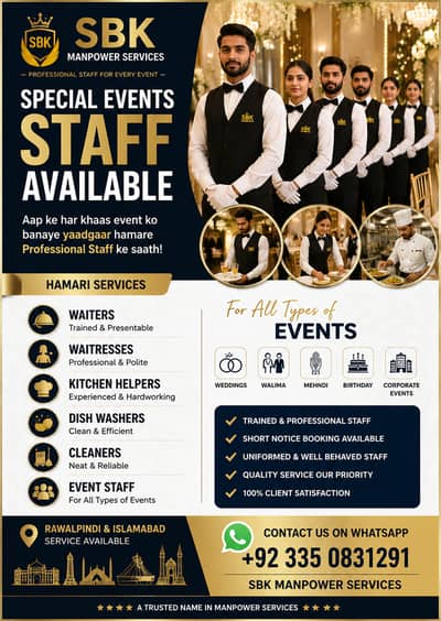 SBK Manpower Services              Professional Staff for Every Event.