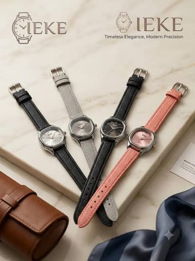 IEKE Women's Luxury Quartz Watch – Elegant Leather Strap Wrist Watch