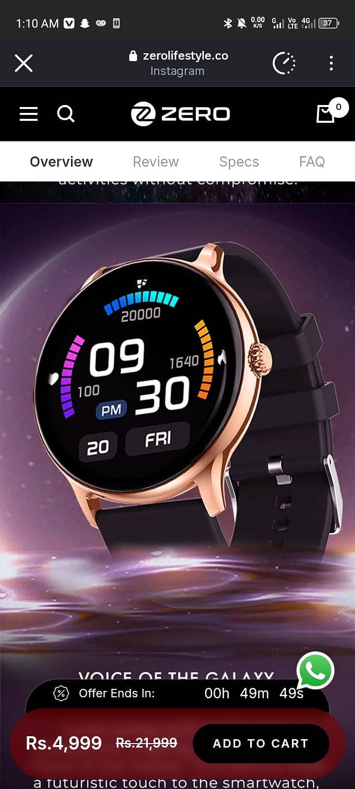 Zero luna smartwatch 1