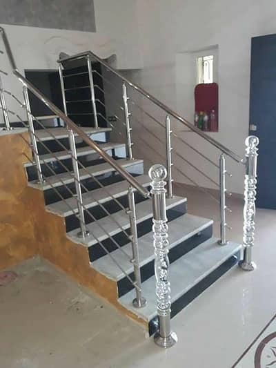 SS steel Safety Grill stairs works with liber delivered on your home