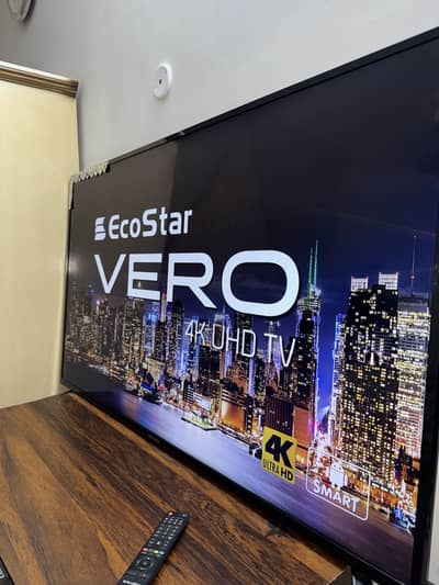ECOSTAR 65 inch LED TV 10/10 condition