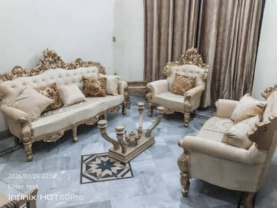 luxury Sofa Set with luxury chairs and tables