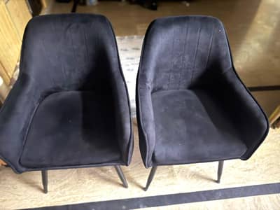 Chairs, Lounge Chairs, Black Velvet Accent Chairs