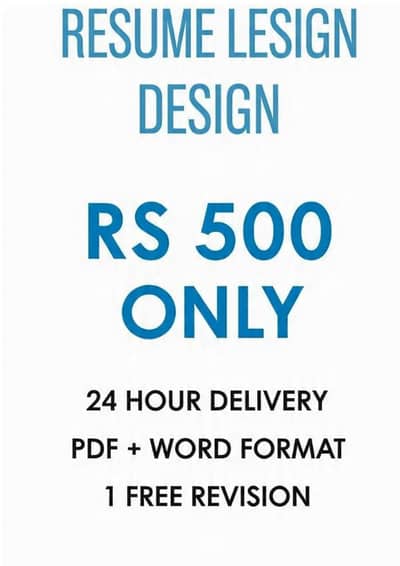 Professional CV Cover letter and Poster Design