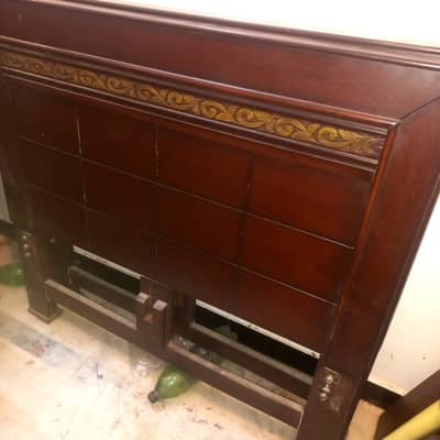 02 wooden single bed in immaculate condition