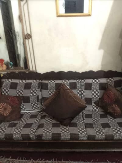 Wooden Softa 3 pieces for sale , Genuine and pure wooden Sofa