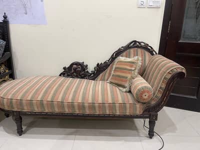 Solid wood antique style chaise lounge( Saithi/Setee)
