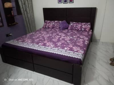 Double-bed with mattress for sale