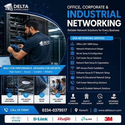 Office Networking LAN, WAN, WiFi, Server & Call Center Systems Karachi