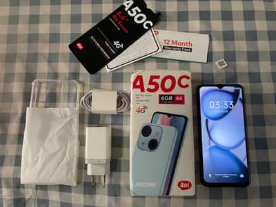 Itel A50C 4/64 full box warranty available 03241528812