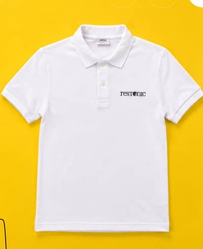 Restonic White Polo Shirt |  New