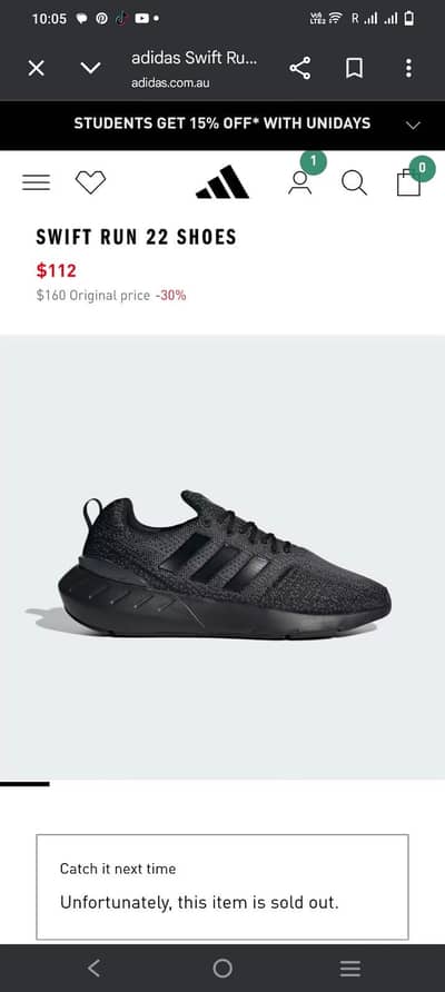 Adidas swift run 22 shoes brand new 100% genuine