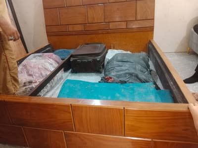 bed with mattress