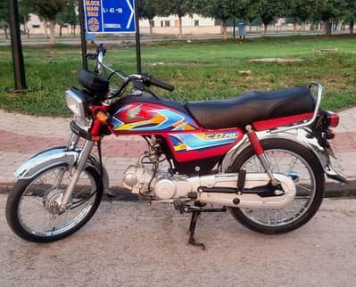 Honda CD 70 Red 2026 sticker | 1st Owner