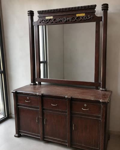 Wooden Dressing Table with Mirror