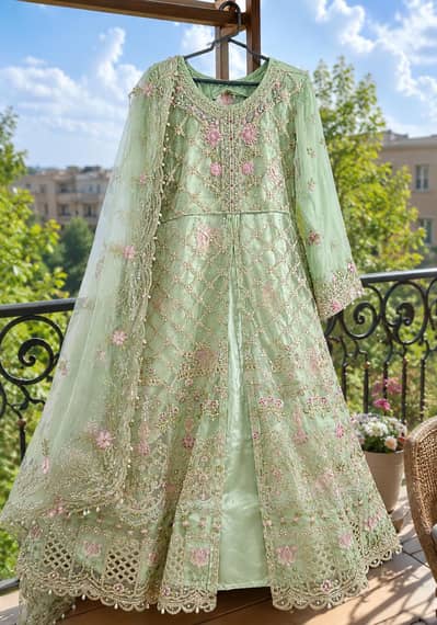 Pearls embroidery Long Maxi
