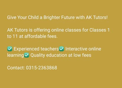 online tuition available 5 days free demo