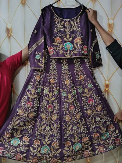 Royal Purple Designer Wedding Dress