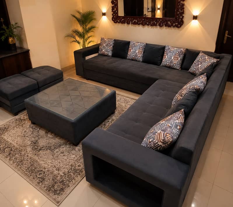 Complete L Shaped Sofa Set 1
