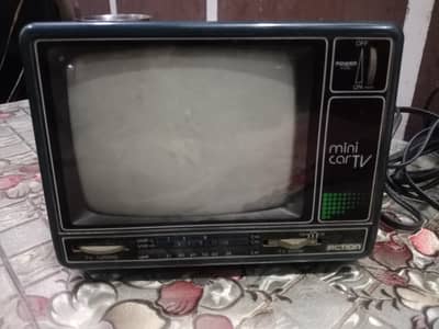 action mini tv old antique peace