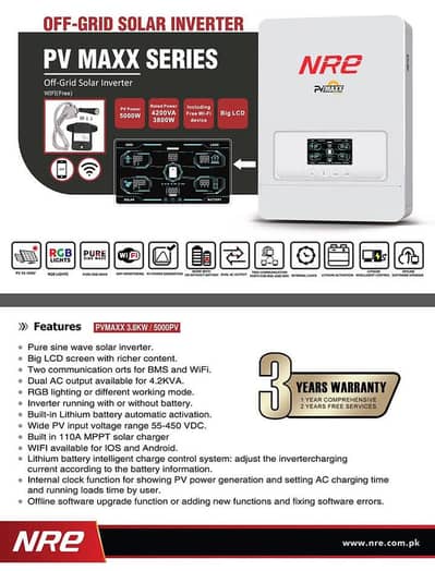 NRE 3.8 kilowatt pv 5000