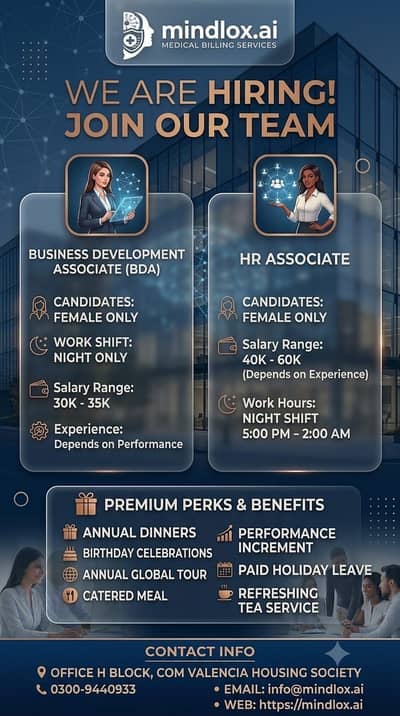 Female HR Associate Required for Night shift
