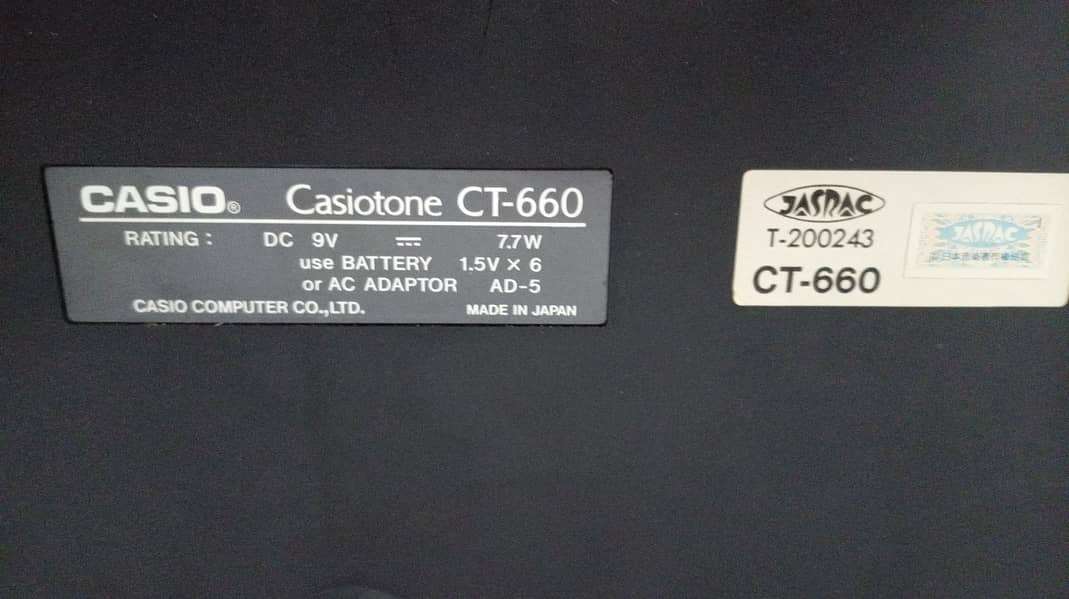 Casio CT 660 1