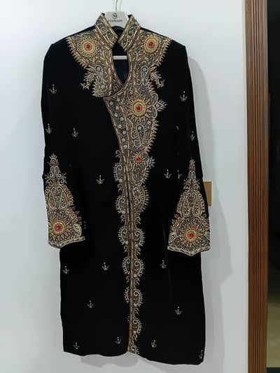 velvet sherwani