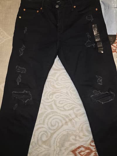 American Eagle Black Distressed Jeans – 36W × 34L