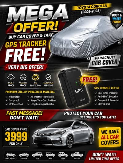 toyata Corolla car cover and take gps tracker water proof all cars.