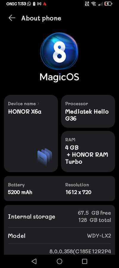 Honor X6a