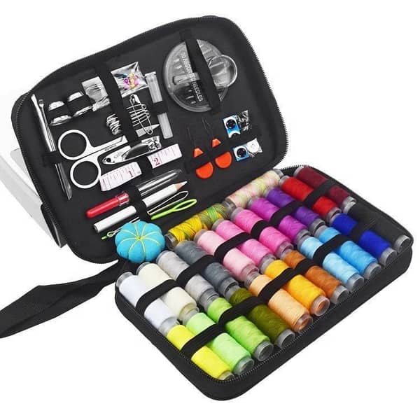 98 PCS Portable Sewing Kit – Complete Sewing Accessories Set with Threads, Needles, Scissors & Zipper Storage Case – Travel Sewing Repair Kit