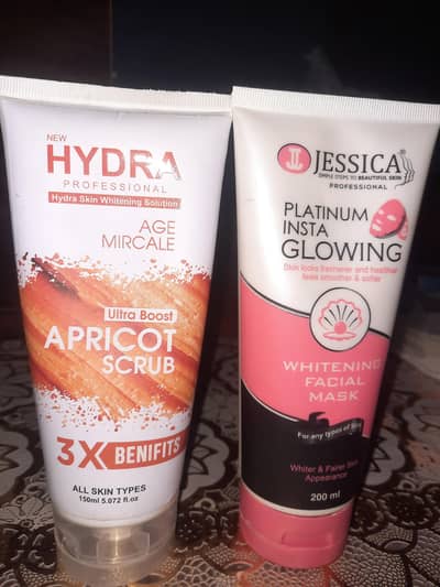 Jessica Whitening facial Mask with Hydra Apricot Scrub