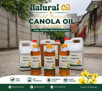 100% Pure Cold Pressed Canola Oil | Natural Oil