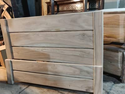 Pure Wooden yellow pine wood king size beds