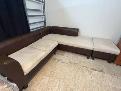 v solid structure L shape sofa