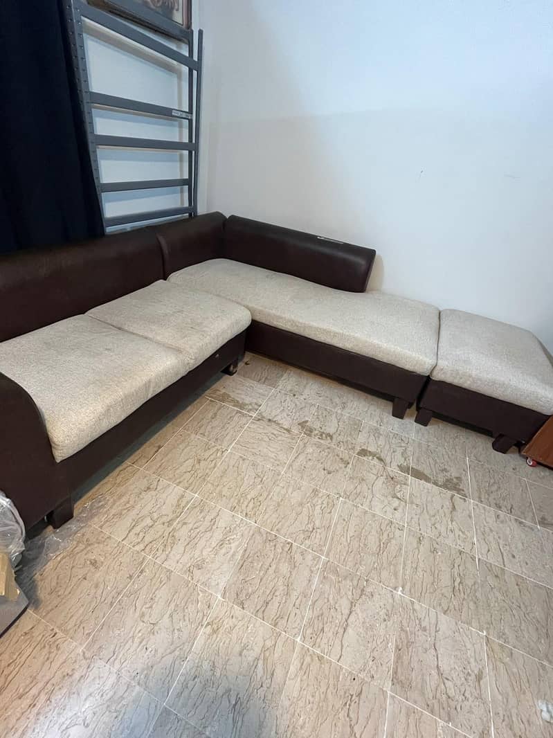 v solid structure L shape sofa 2