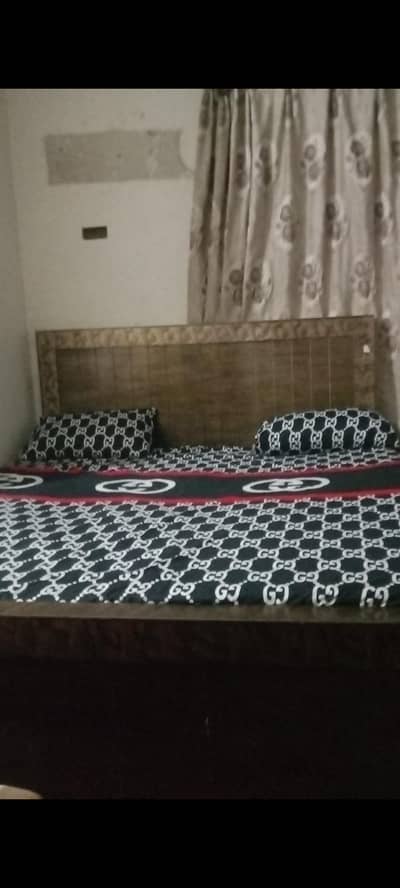 Bed with mattress
