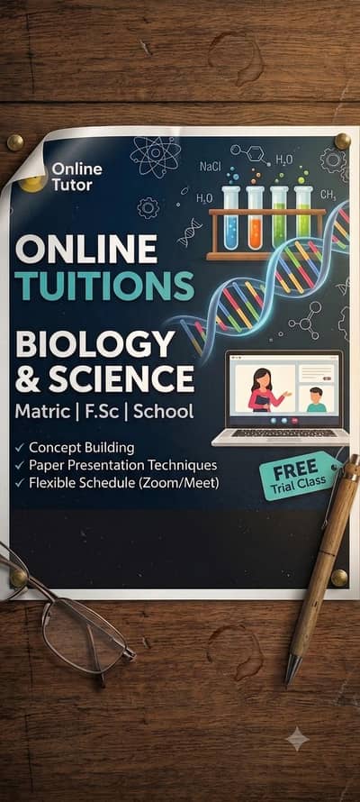 Experienced Online Biology & Science Tutor (Matric / F. Sc / School)