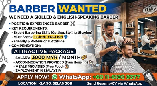 need barber in Malaysia done base