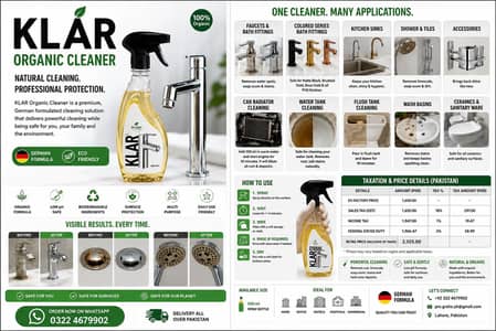 KLAR Organic Cleaner (German Formula) – Premium Multi-Surface Cleaner