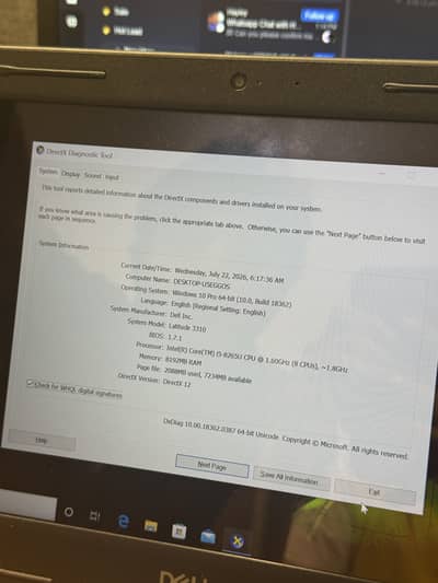 Dell Core i5 - 8th generation