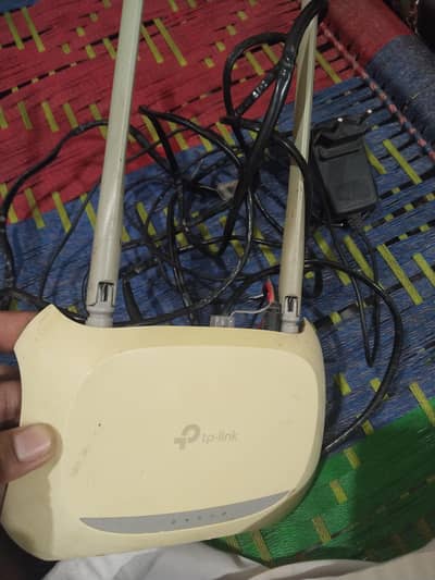 TP link router with 100 feet net cabl. contact only 03459303234