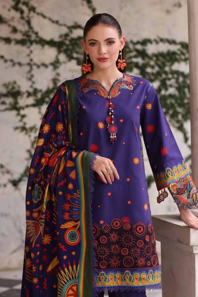 beautiful 3p long suit with dupatta women western dress  eastern dress
