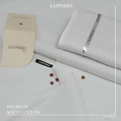 Sapphire Men's Unstitched Cotton Suit with free home delivery