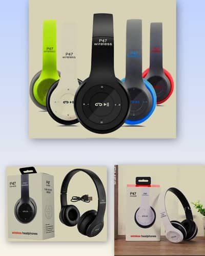wireless stere headphones Bluetooth 4.2_5.0 black white green blue red