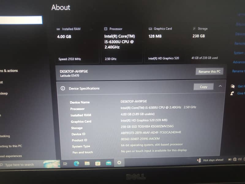 Dell E5470 i5 6th generation 2