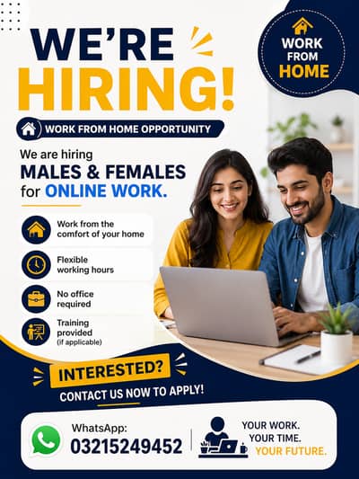 We are hiring males and females.