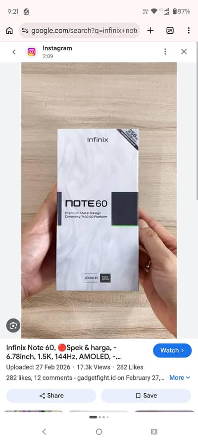 Infinix NOTE 60 titanium