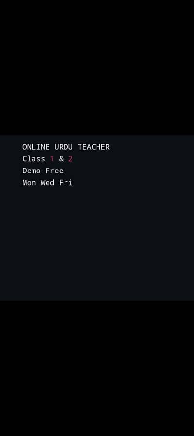 online Urdu teacher class 1-2 Demo free